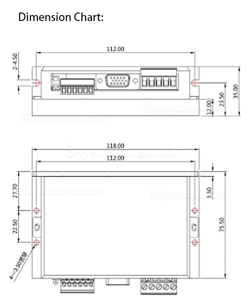 24-50V Digital DC Servo Motor Driver MCAC708 10A 50-180W for 40/42/57/60 Servo motor